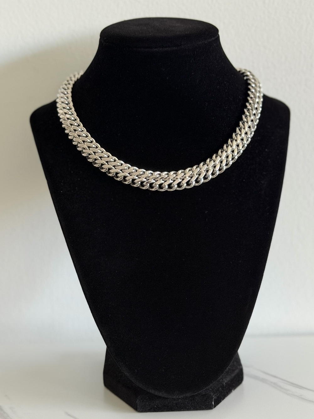 Vintage Monet Silver-Tone Chain Necklace